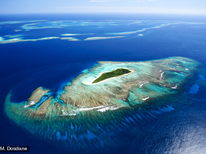 Ilot Nouaré En province Sud, le lagon compte près de 150 ilots.