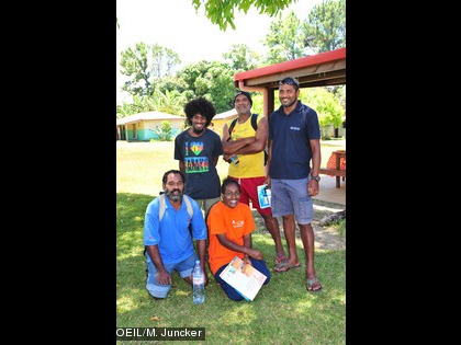 L'équipe de bénévoles Certains des bénévoles qui suivront en palmes, masques et tubas, l’état de santé des récifs choisis